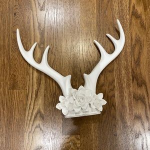 White antler wall decor